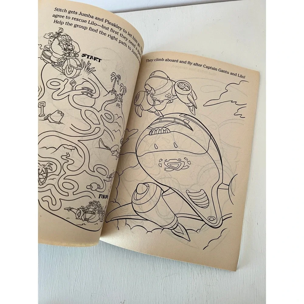 Vintage‎ Disney Lilo and Stitch Coloring & Activity Book Golden 2002